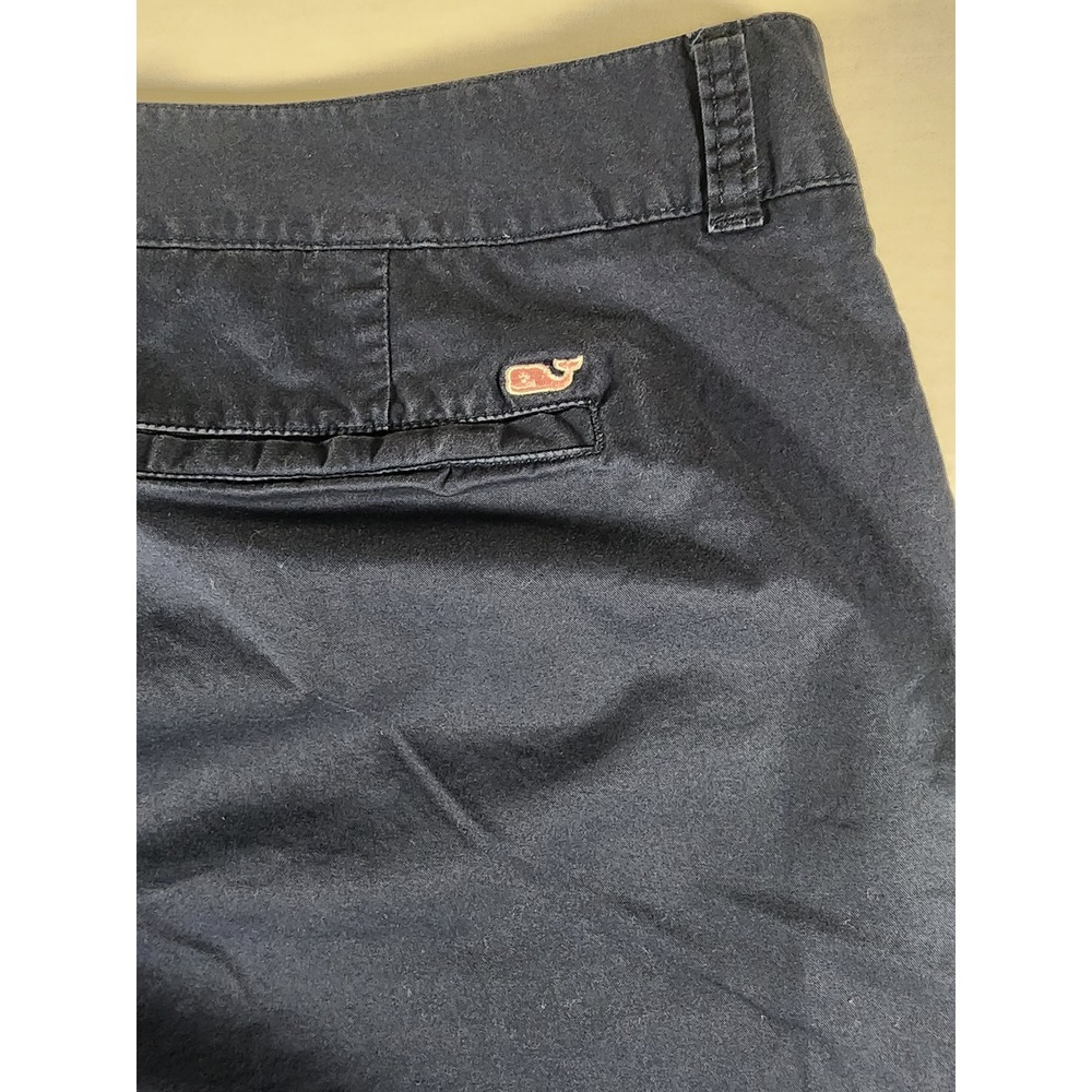 Vineyard Vines Womens Navy Crop Chino Pants Size 14 Capri Cotton Preppy Whale - Picture 7 of 8